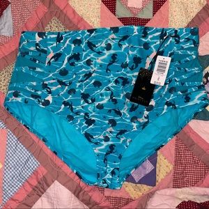 TORRID 4 4X 26 26W DISNEY LITTLE MERMAID HIGH WAIST SWIM BOTTOM ARIEL BLUE - NWT